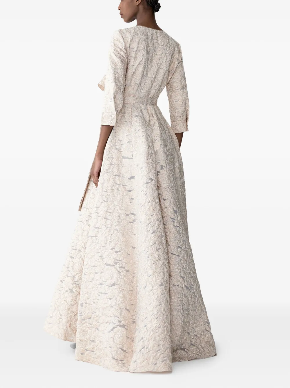 Carolina Herrera Fil-coupé avondjurk Wit