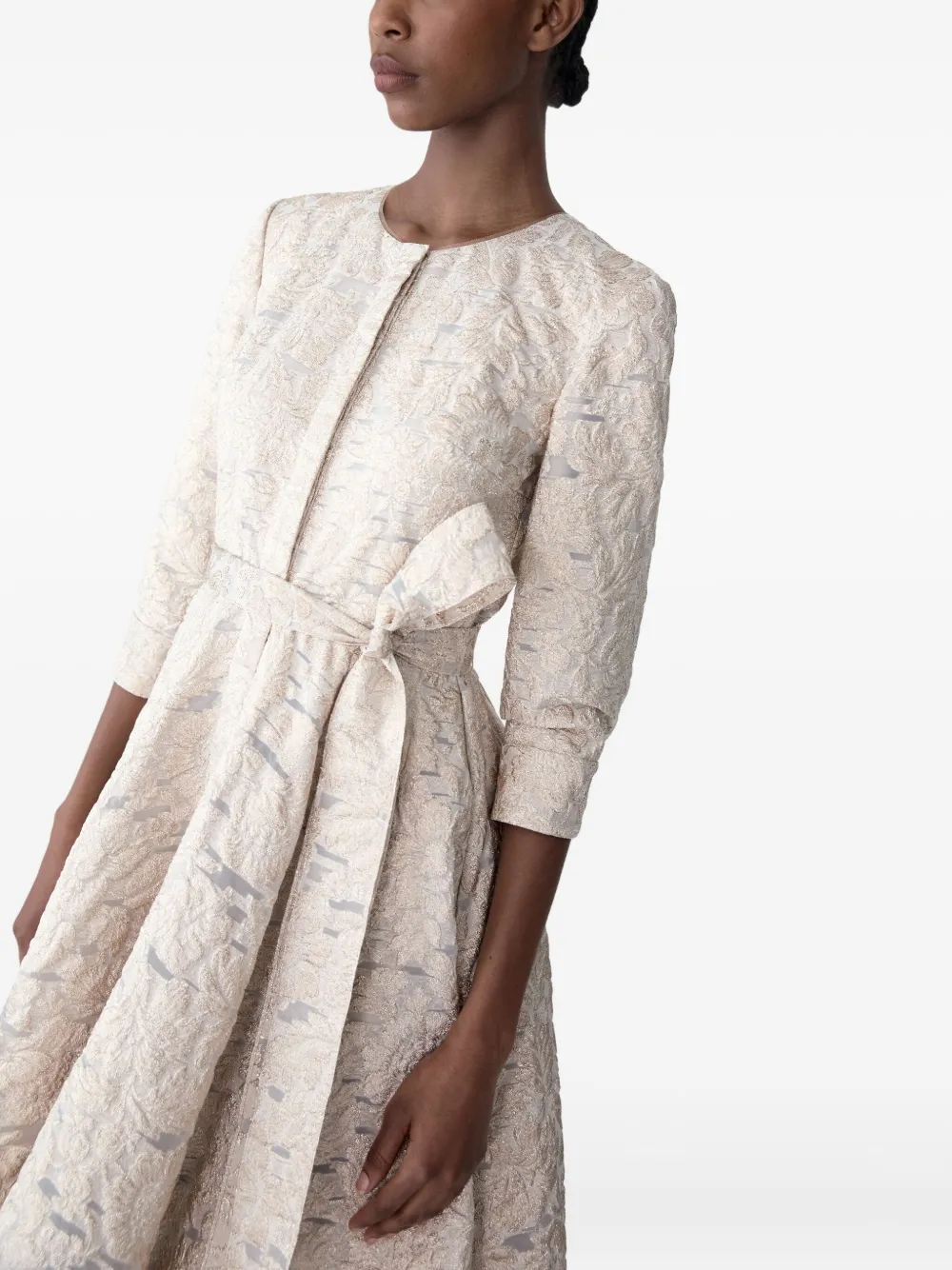 Carolina Herrera Fil-coupé avondjurk Wit