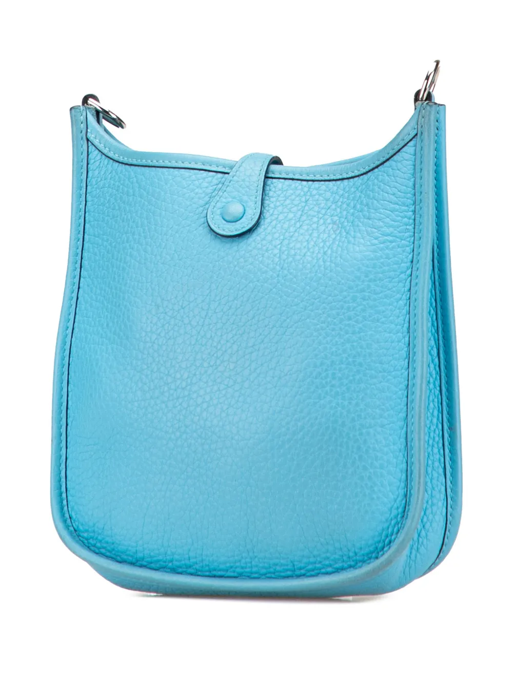Pre-owned Hermes 2021 Clemence Evelyne Tpm 16 Crossbody Bag In Blue