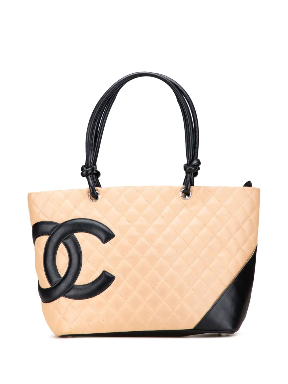 CHANEL Pre-Owned 2004-2005 ラージ マトラッセ ラムスキン カンボン ライン トートバッグ - ブラウン