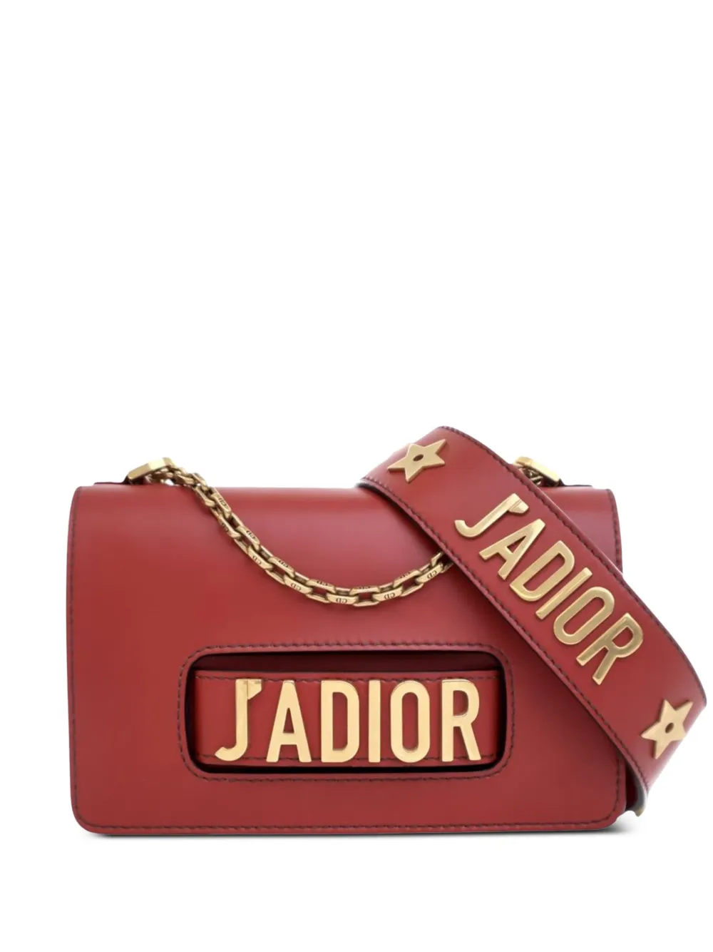 Ранец Jadior с клапаном на цепочке от Christian Dior, бывший в употреблении в 2017 году, из гладкой телячьей кожи среднего размера