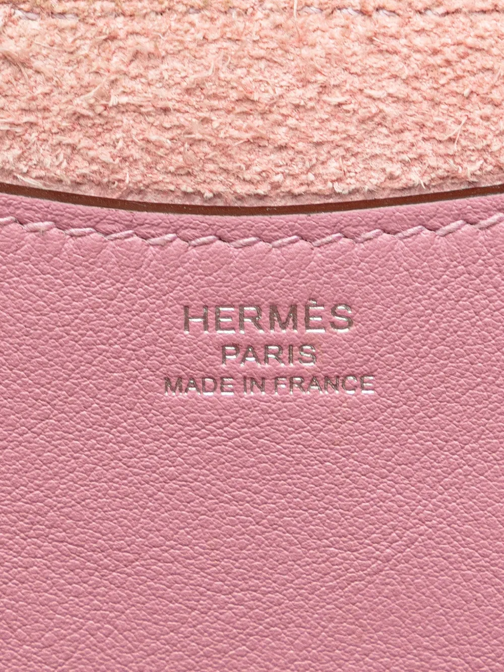 Pre-owned Hermes 2023 Clemence And Swift In The Loop 18 Handbag In Pink