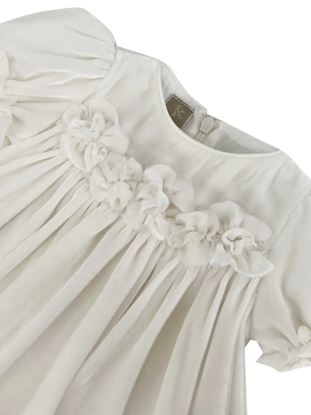 La Stupenderia Beatrice fluwelen jurk Wit