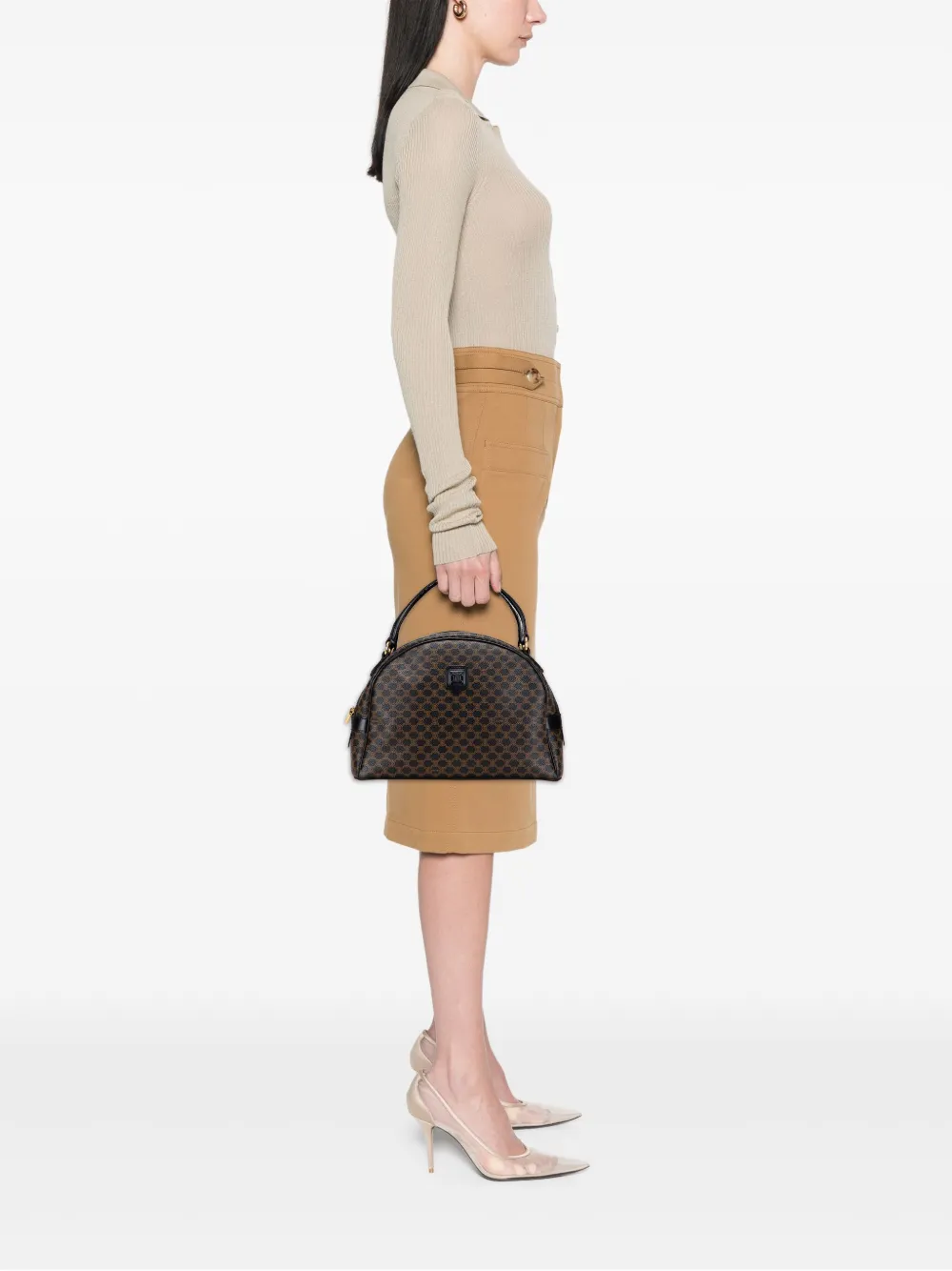 Celine Pre-Owned 1997 Macadam Coated Canvas Dome handbag | Pre-Owned | Image 2