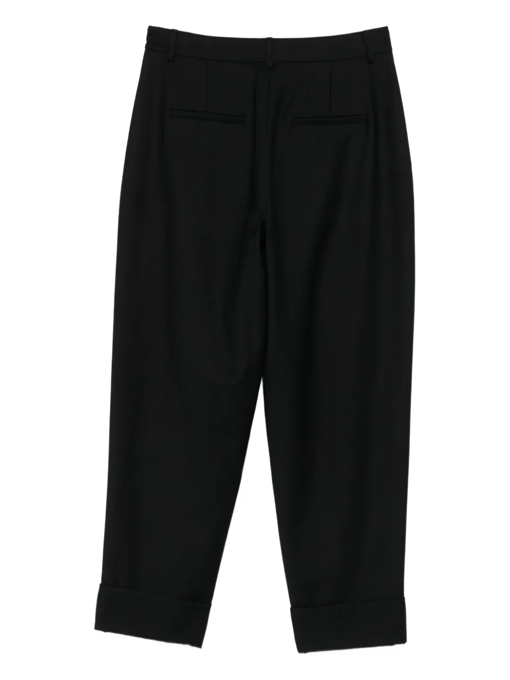 Akris Punto Geplooide broek met cuffs - Zwart