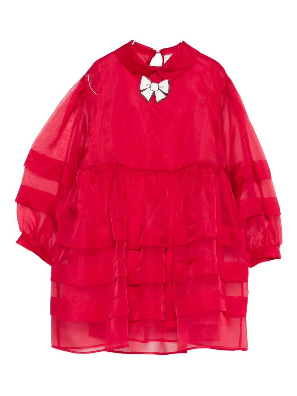 Simonetta Silk Dress In Red