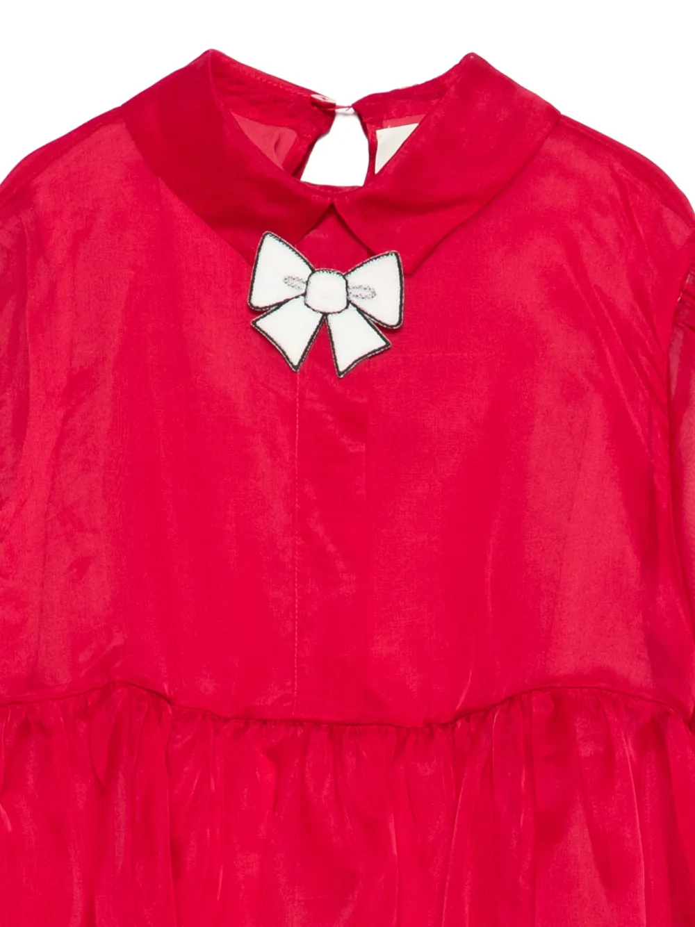 Simonetta Zijden jurk Rood