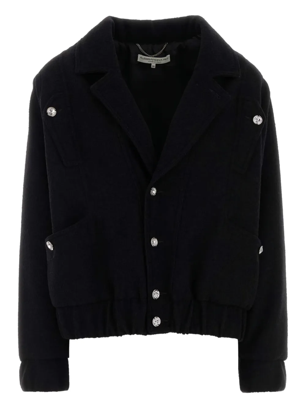 Alessandra Rich long-sleeve bomber jacket | Black | Image 1