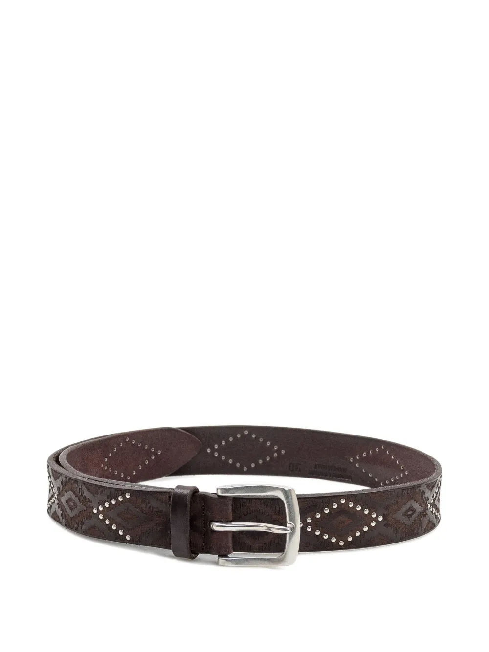 Orciani stud-embellished geometric-pattern belt | marrón | Image 1