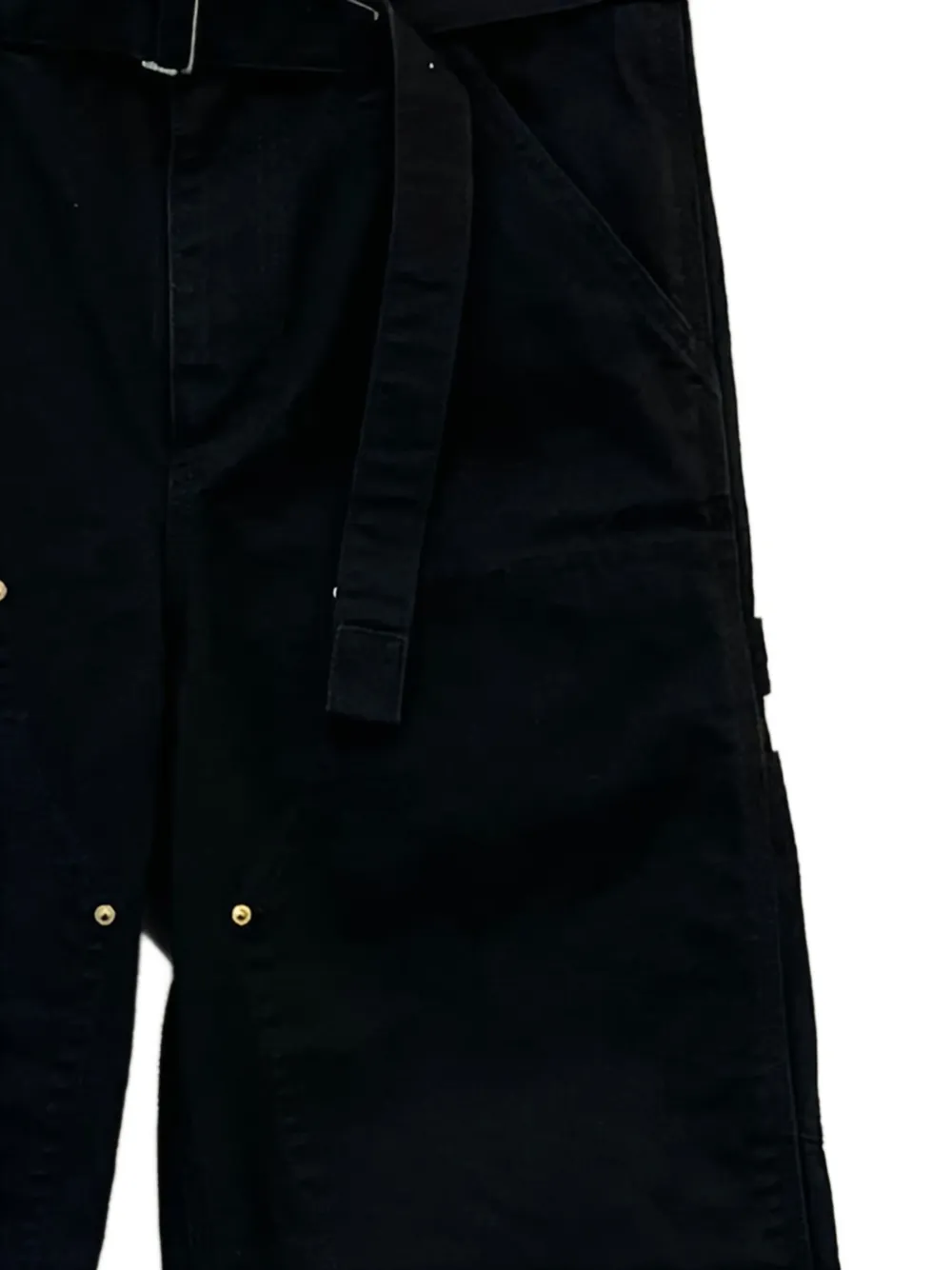Sacai belted trousers - Zwart