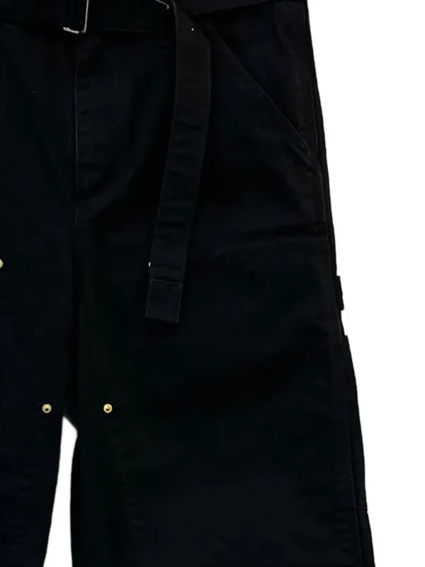 Sacai Belted Trousers | Black | FARFETCH JO