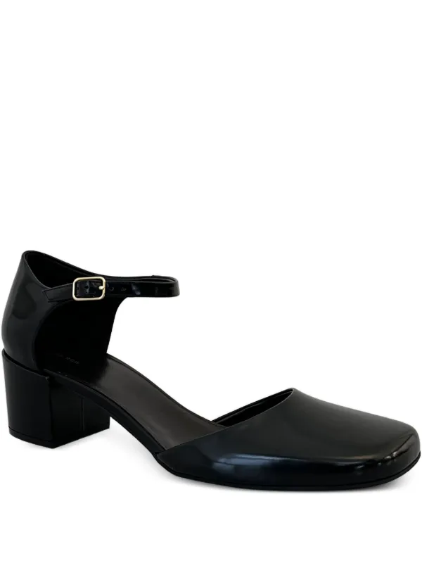 The Row Penelope Ankle Strap Heels in Black
