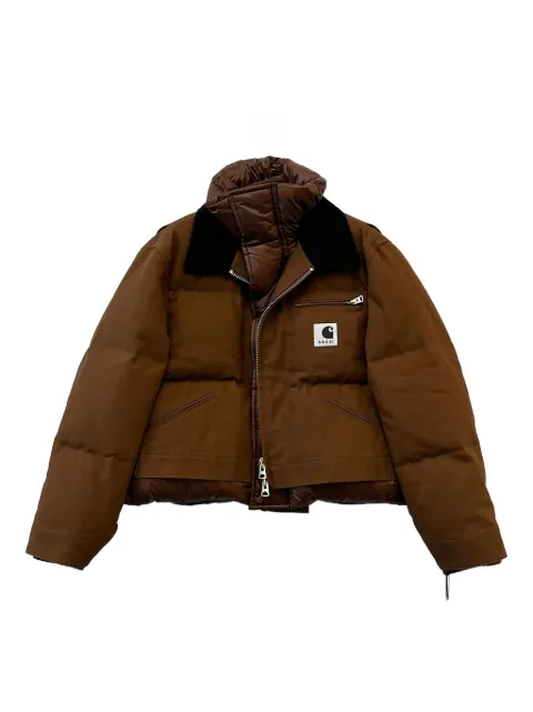 sacai x Carhartt WIP collared puffer jacket
