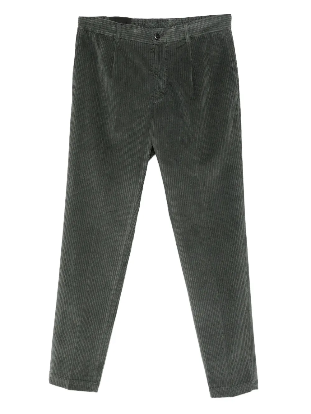 michael coal pleated corduroy trousers | Green | Image 1