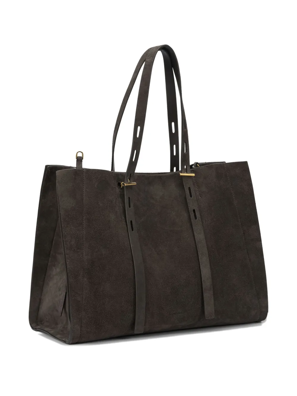  Minobossi Paula Suede Leather Tote Bag - Brown 