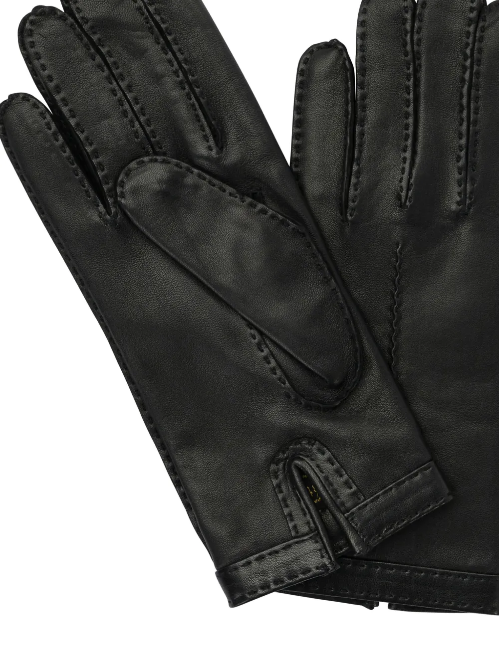 Restelli stitched gloves - Zwart