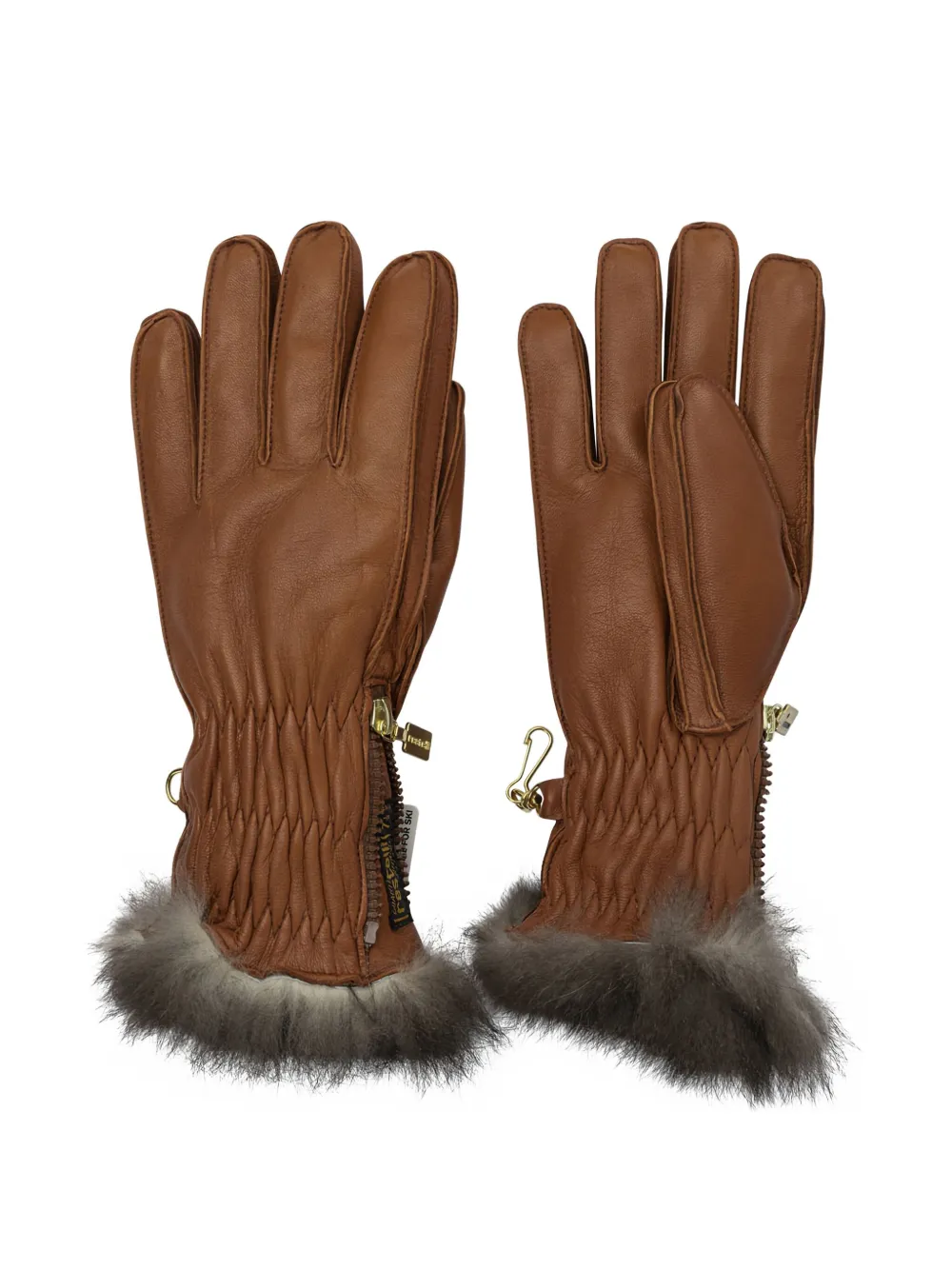 Restelli leather gloves - Marrone
