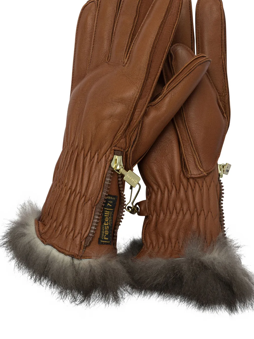 Restelli leather gloves - Bruin
