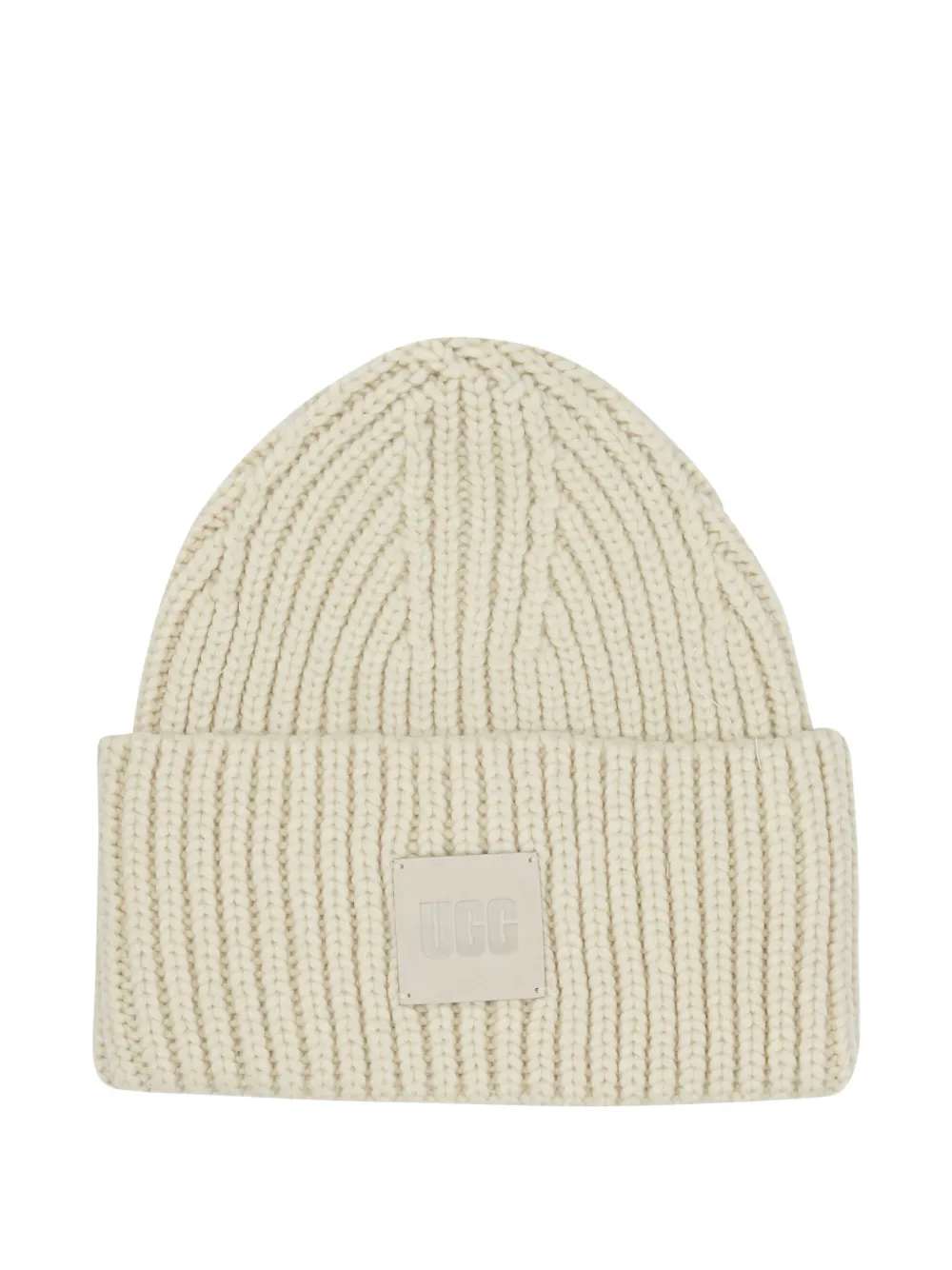 UGG ribbed logo-patch hat | Neutrals | Image 1