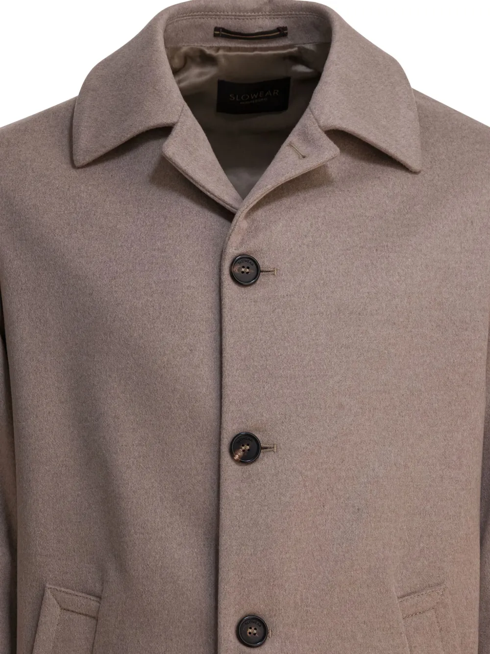 Montedoro Buttoned Coat In Brown
