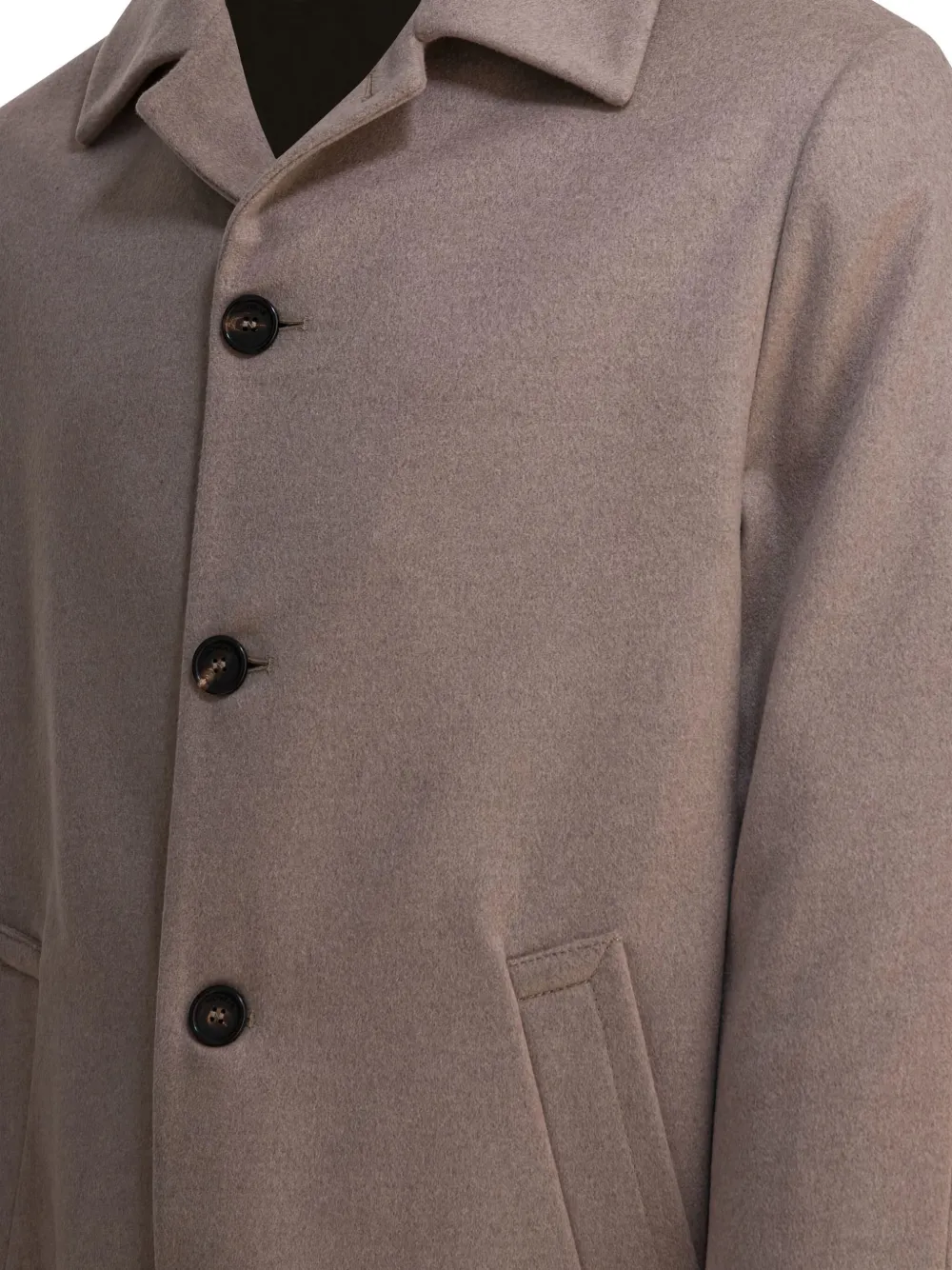 Montedoro Buttoned Coat In Brown