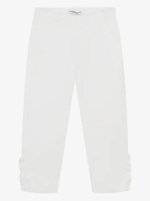 L'ORSOBRUNO corduroy ruffled trousers