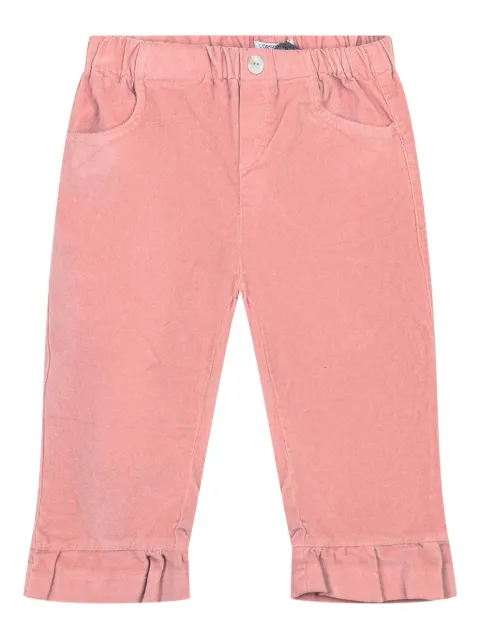 L'ORSOBRUNO pantalones de pana con volantes