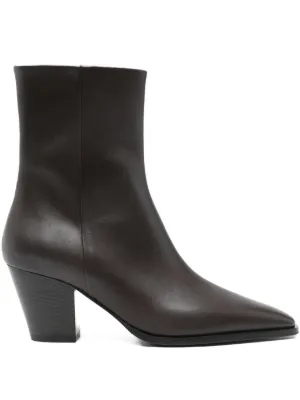 Balenciaga 80mm square-toe Leather Boots | Black | FARFETCH