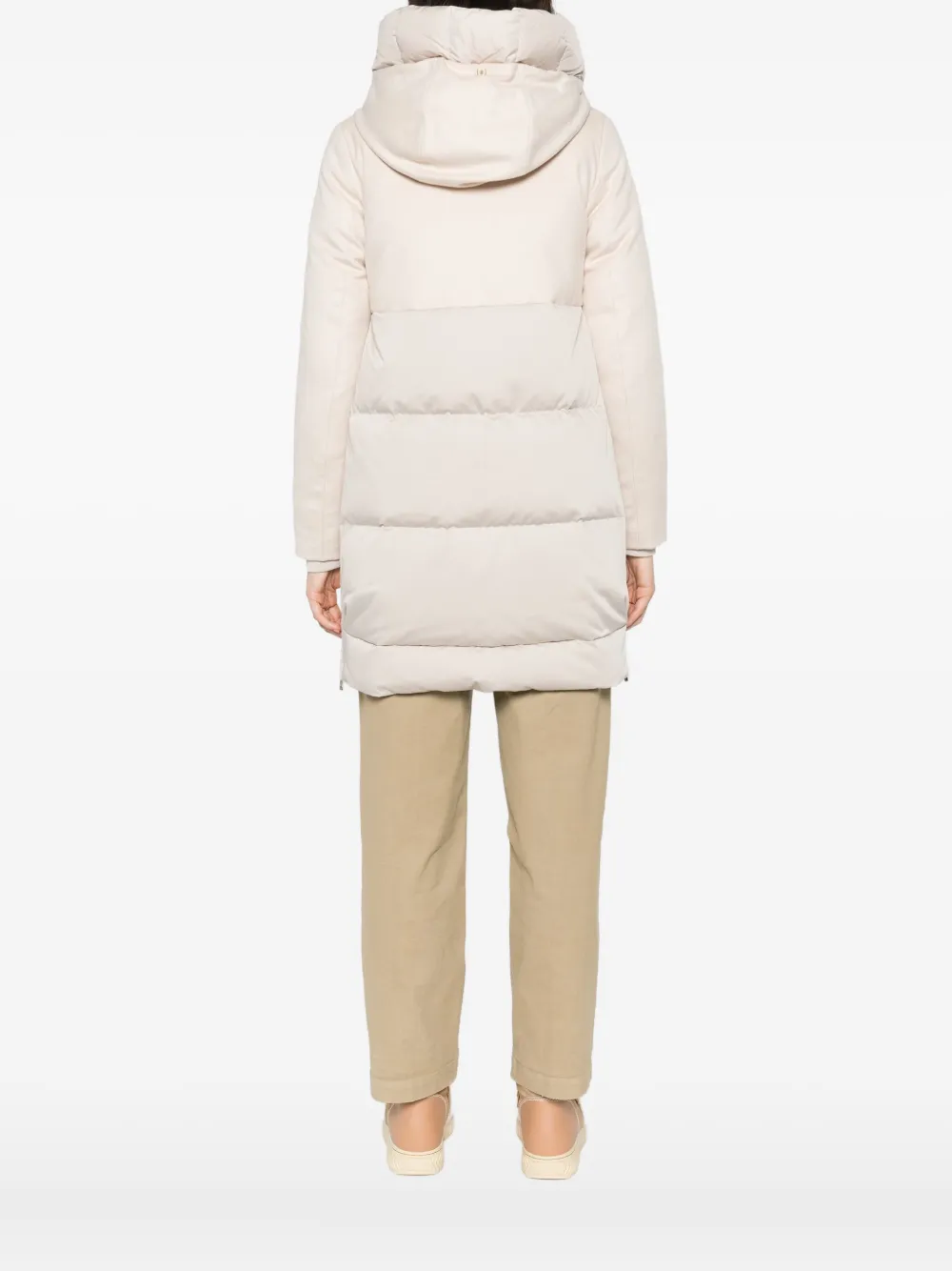 Duno Padded Coat With Hood In Neutral