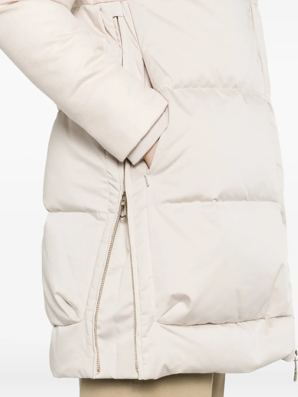 Duno Padded Coat With Hood In Neutral