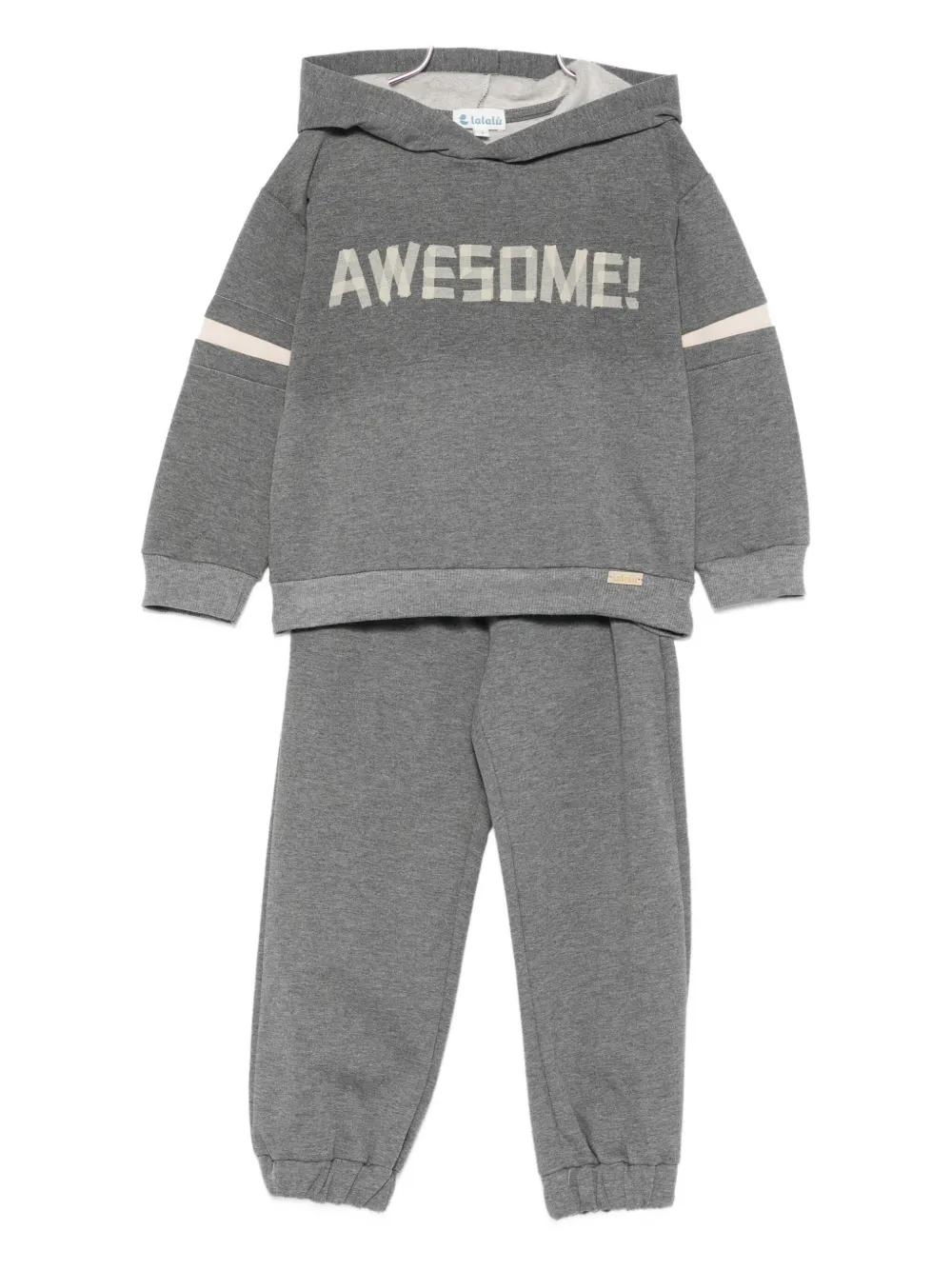 Lalalù Logo-patch Tracksuit In Gray