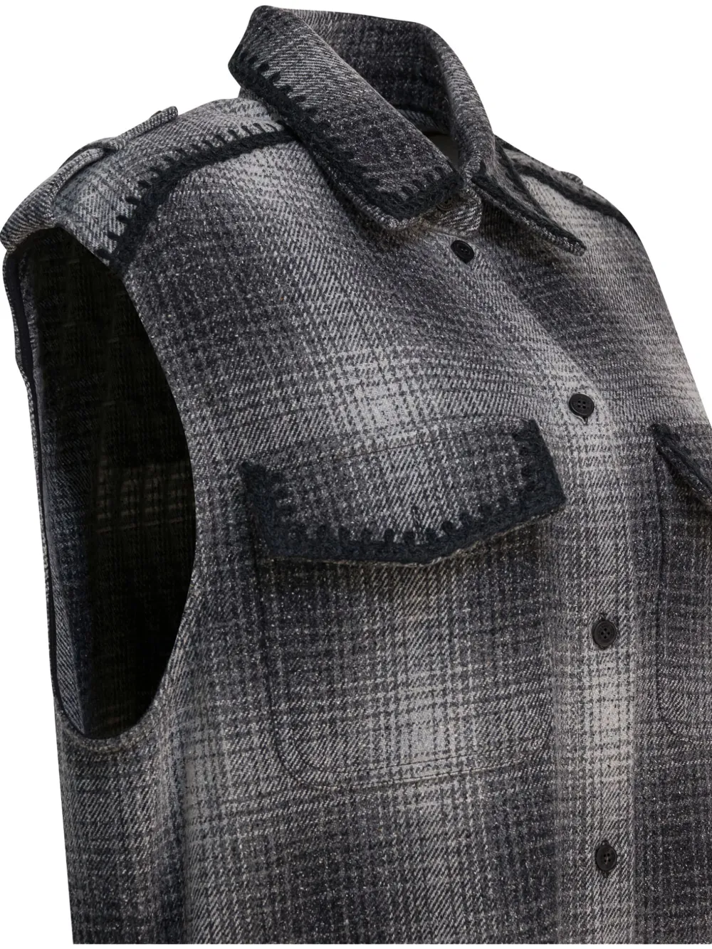 Golden Goose Geruite mini-jurk Grijs