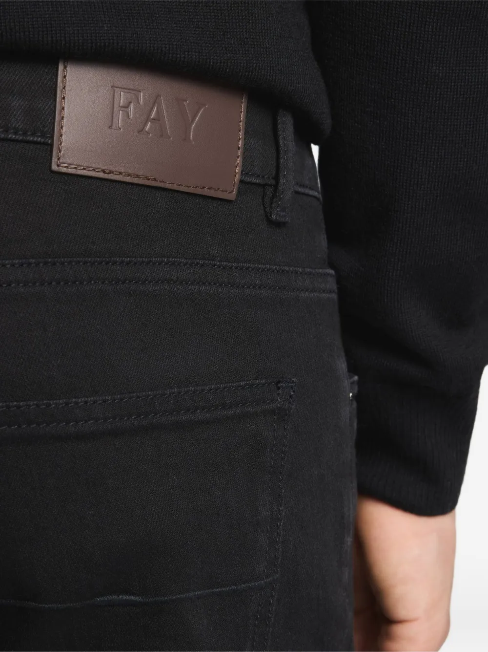Fay Five-pocket Jeans In Black