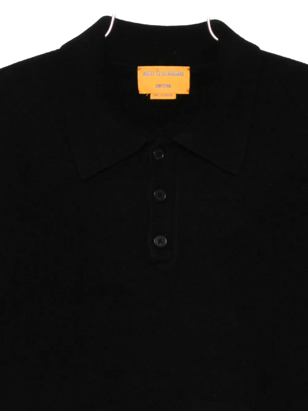 Guest In Residence Cashmere Polo Shirt In Black