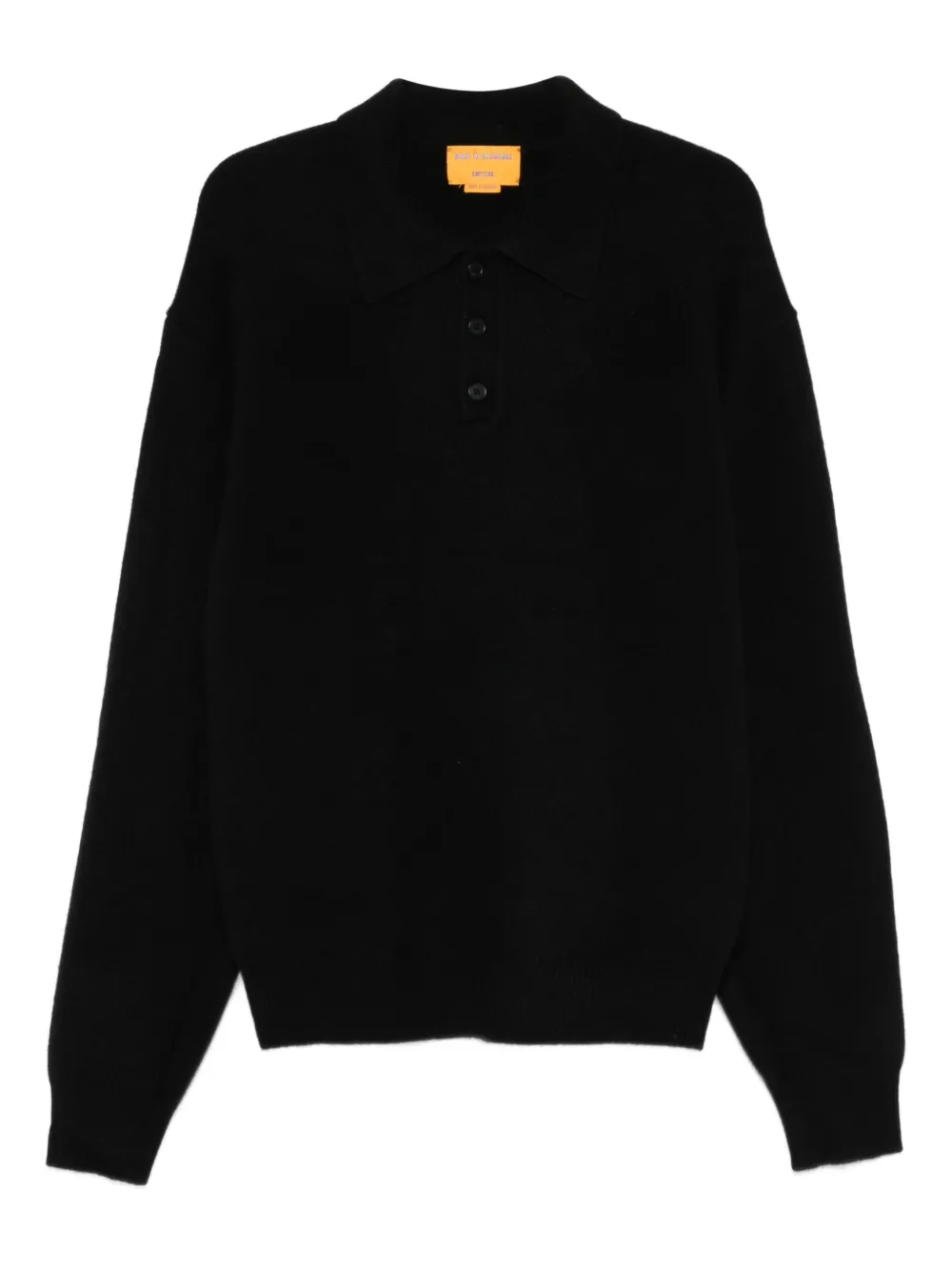 Guest In Residence playera tipo polo de cachemira | negro | Image 1