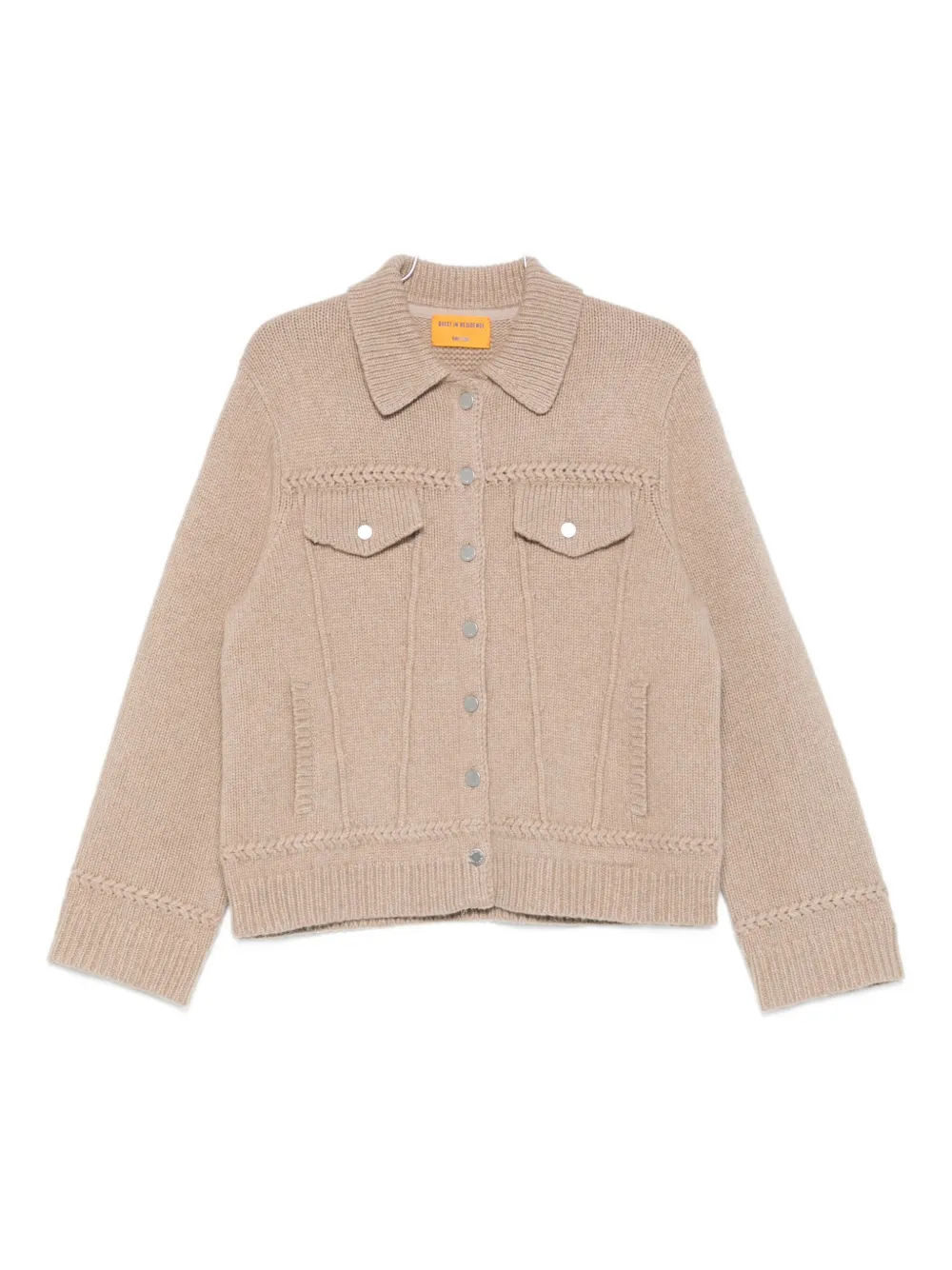 Guest In Residence flap-pocket knitted jacket | Brown | Image 1