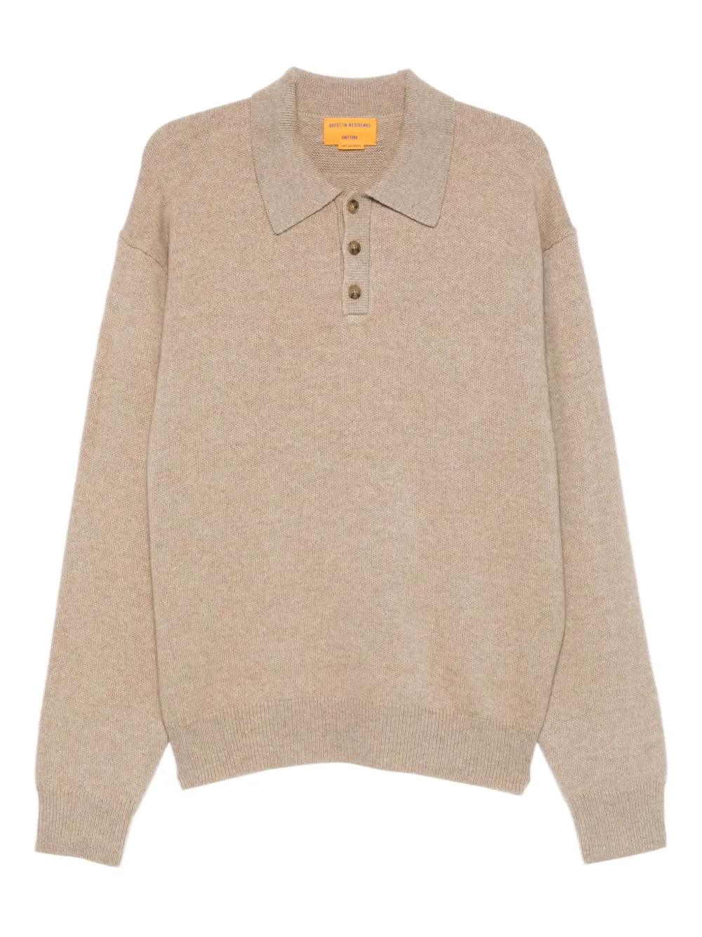 Guest In Residence Poloshirt met knoopsluiting | Bruin | Image 1