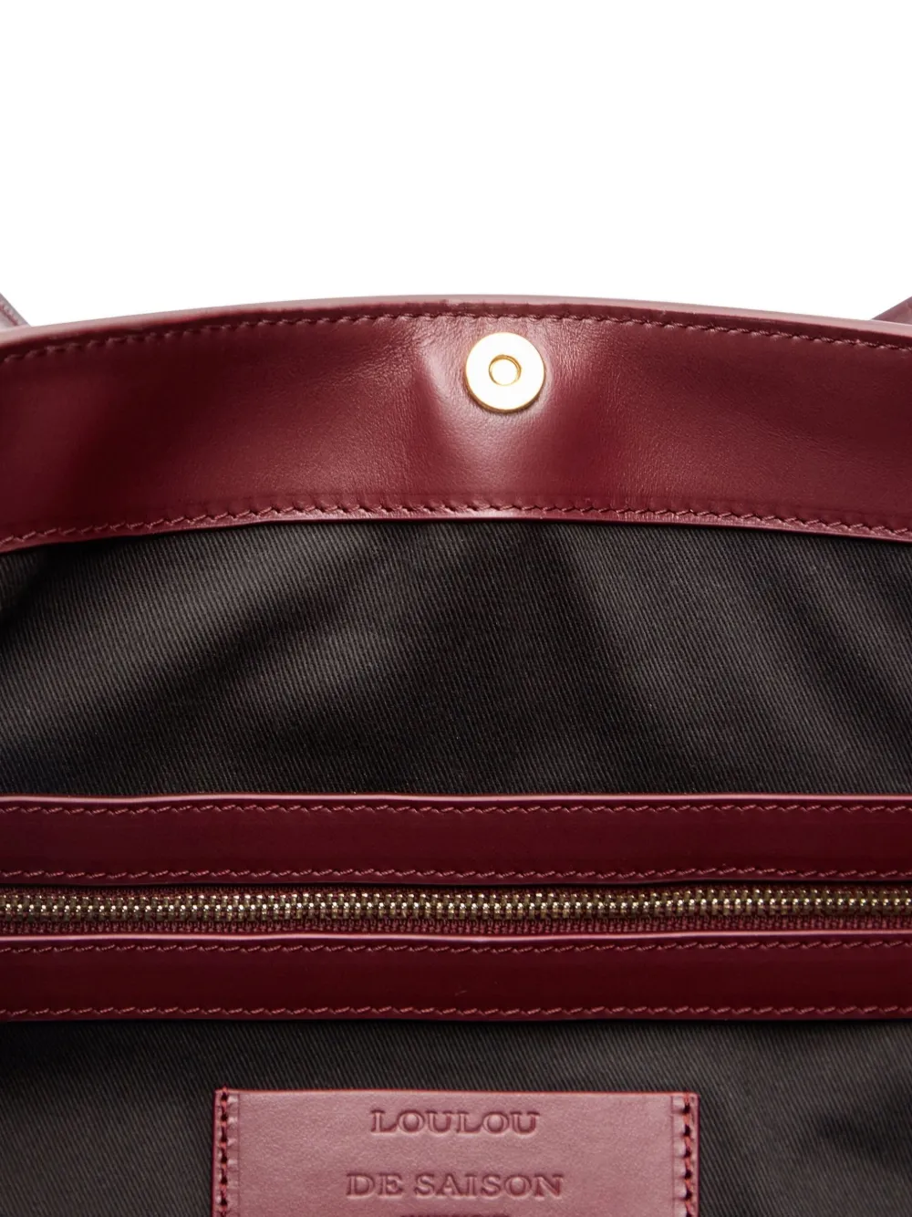 LouLou de Saison Daya leren bucket-tas Rood