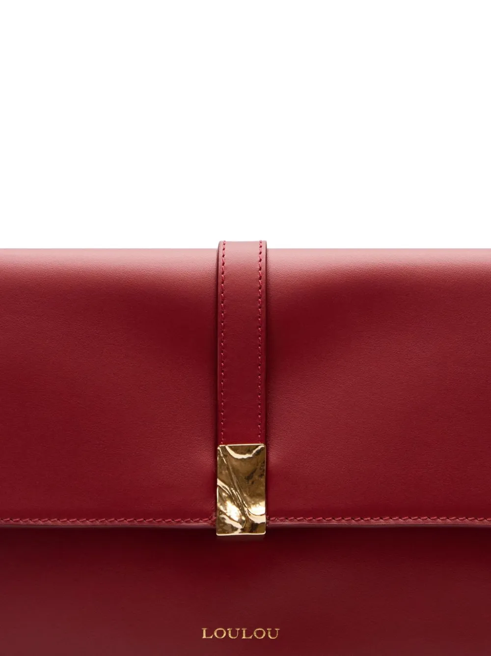 LouLou de Saison Elmer leren clutch Rood