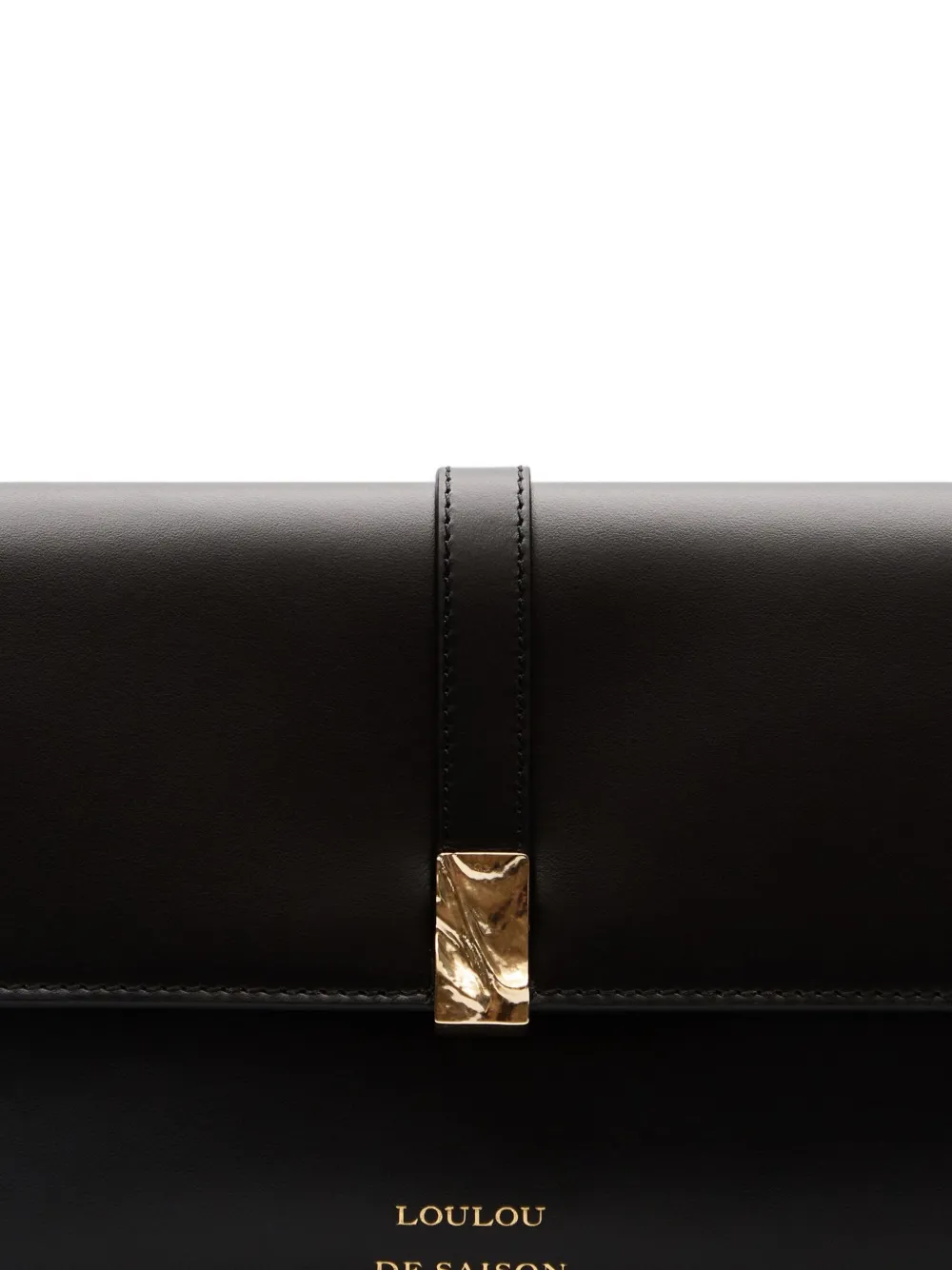 LouLou de Saison Elmer leren clutch Zwart