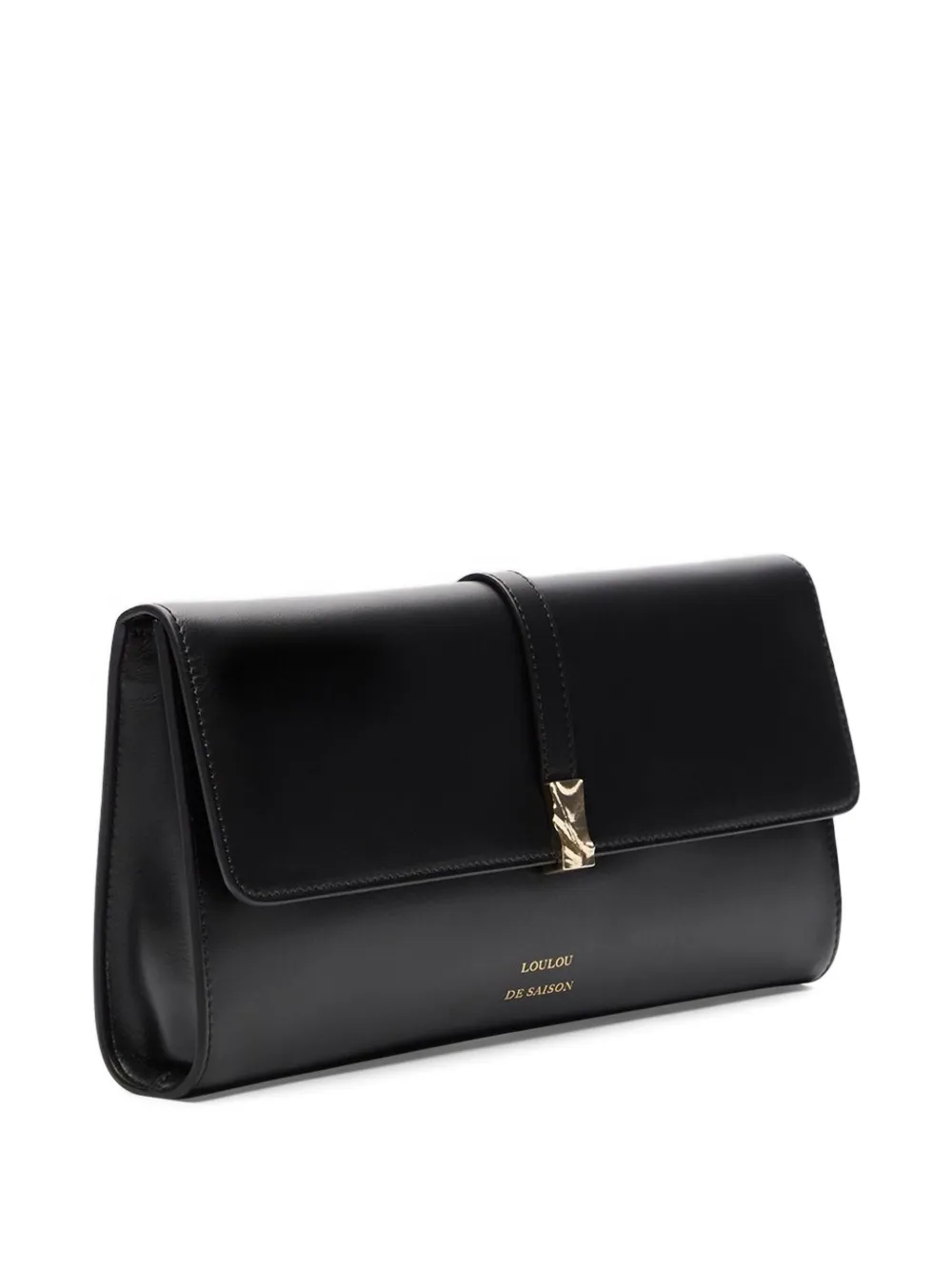 LouLou de Saison Elmer leren clutch Zwart