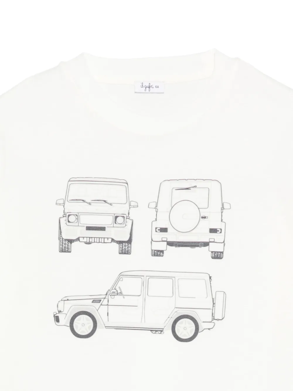 Il Gufo T-shirt met grafische print Wit