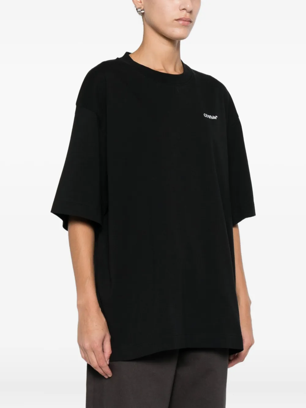 Off-White Half Arrow Skate T-shirt met logo Zwart