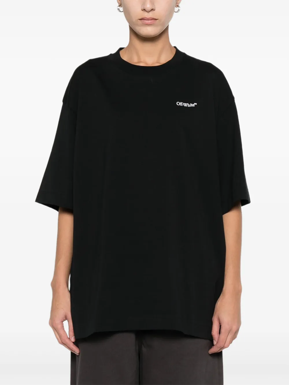 Off-White Half Arrow Skate T-shirt met logo Zwart