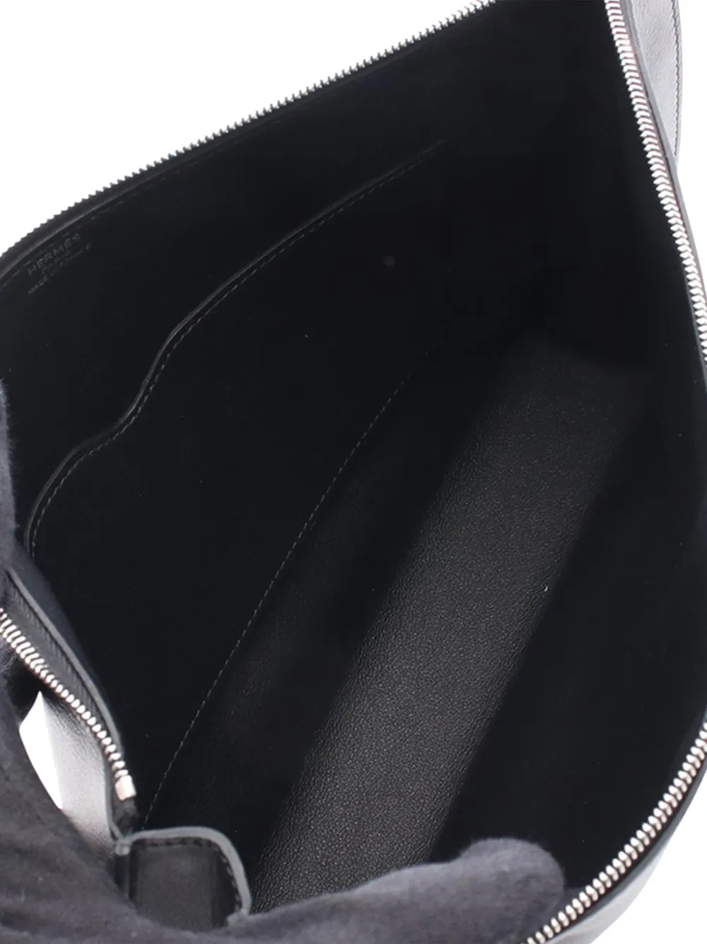 Pre-owned Hermes 2023 Evergrain Zip Ango Chaine D'ancre Gm Pouch In Black