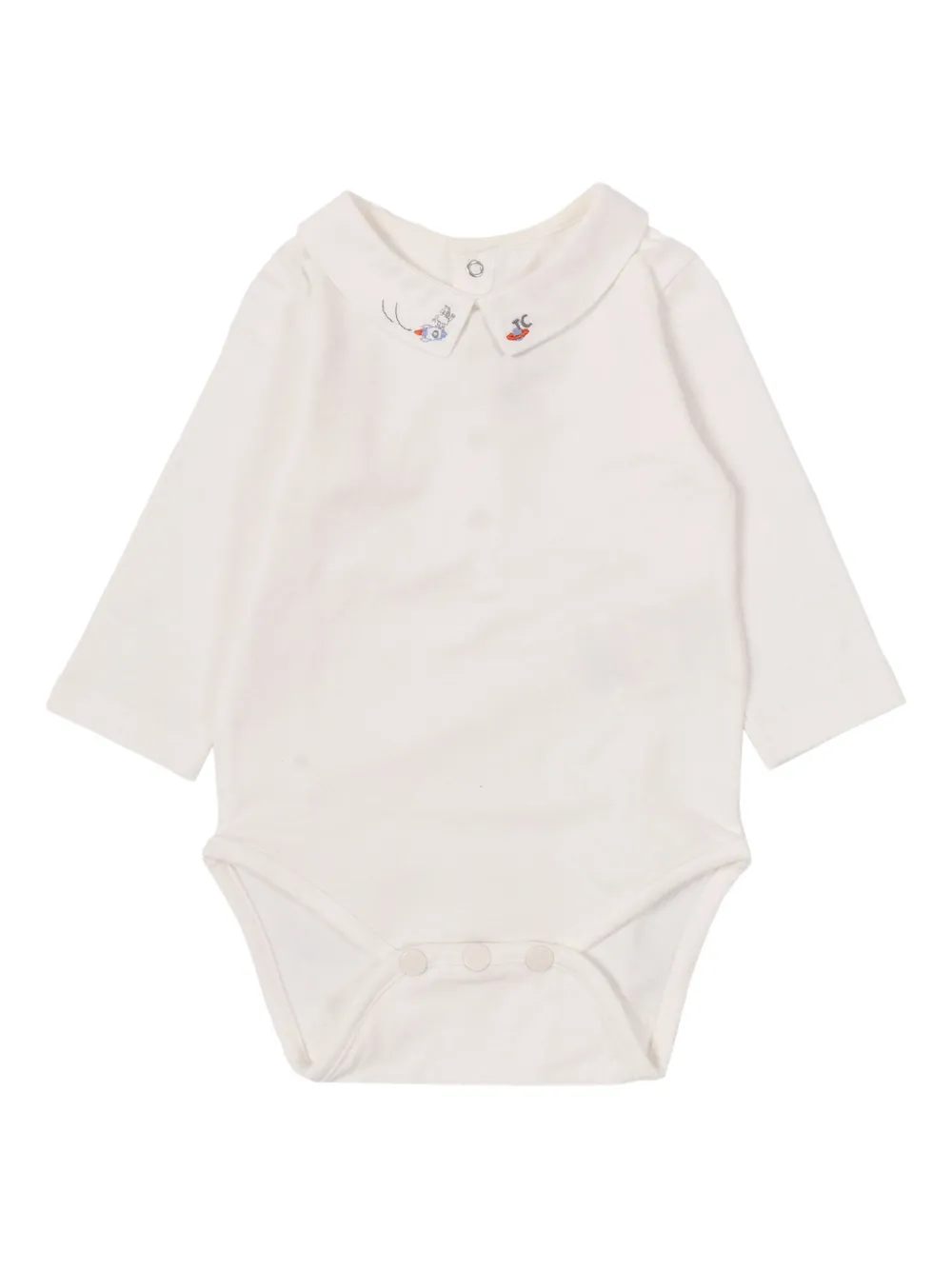 Tartine Et Chocolat Romper met geborduurde kraag - Beige