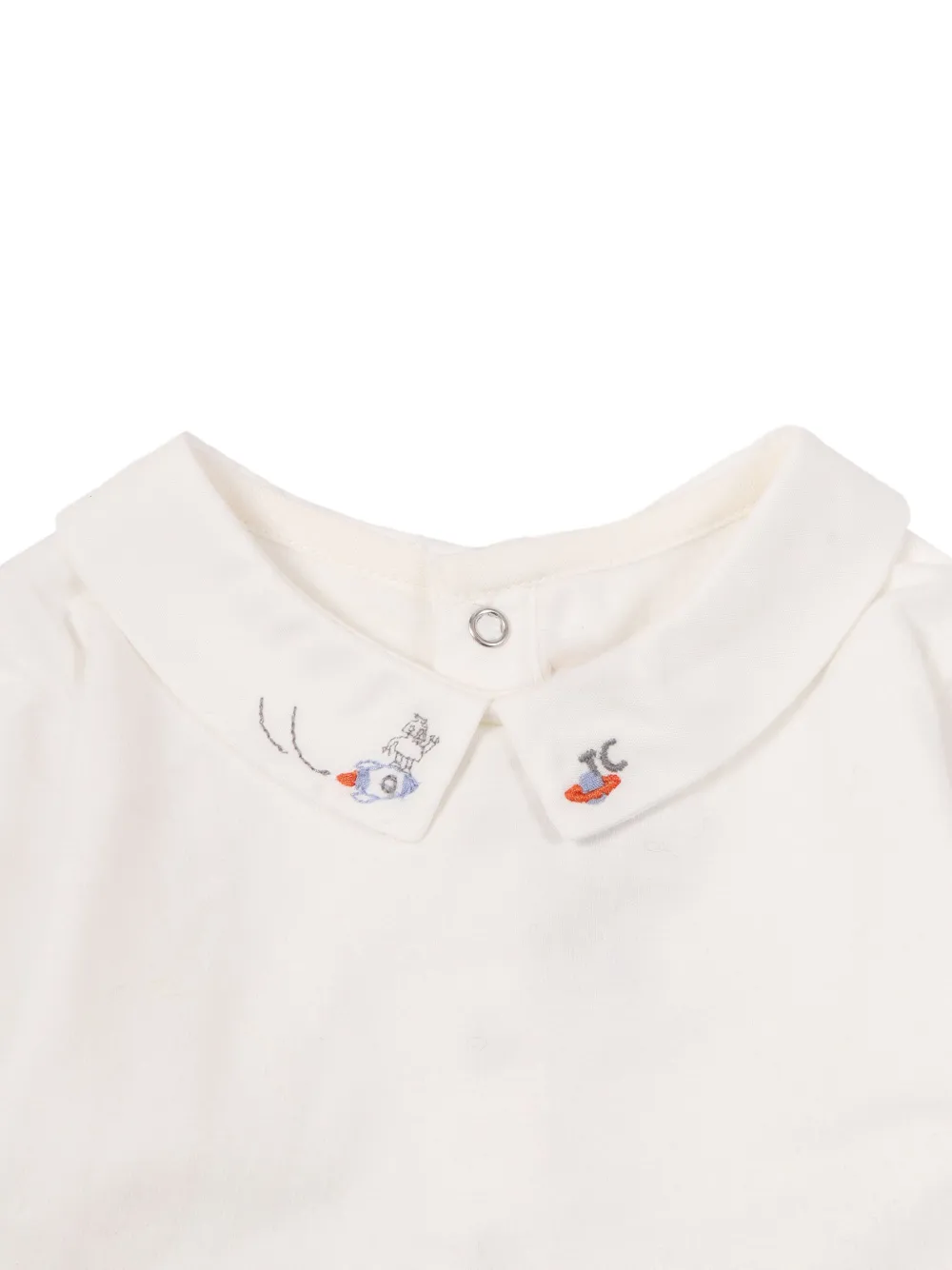 Tartine Et Chocolat Romper met geborduurde kraag Beige