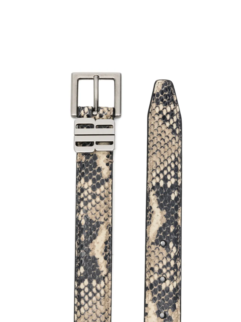  Balenciaga Loop Embossed Belt - Neutrals 