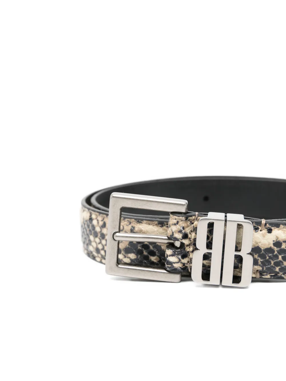  Balenciaga Loop Embossed Belt - Neutrals 