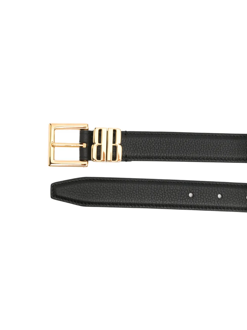 Balenciaga BB Edit riem van bewerkt leer Zwart